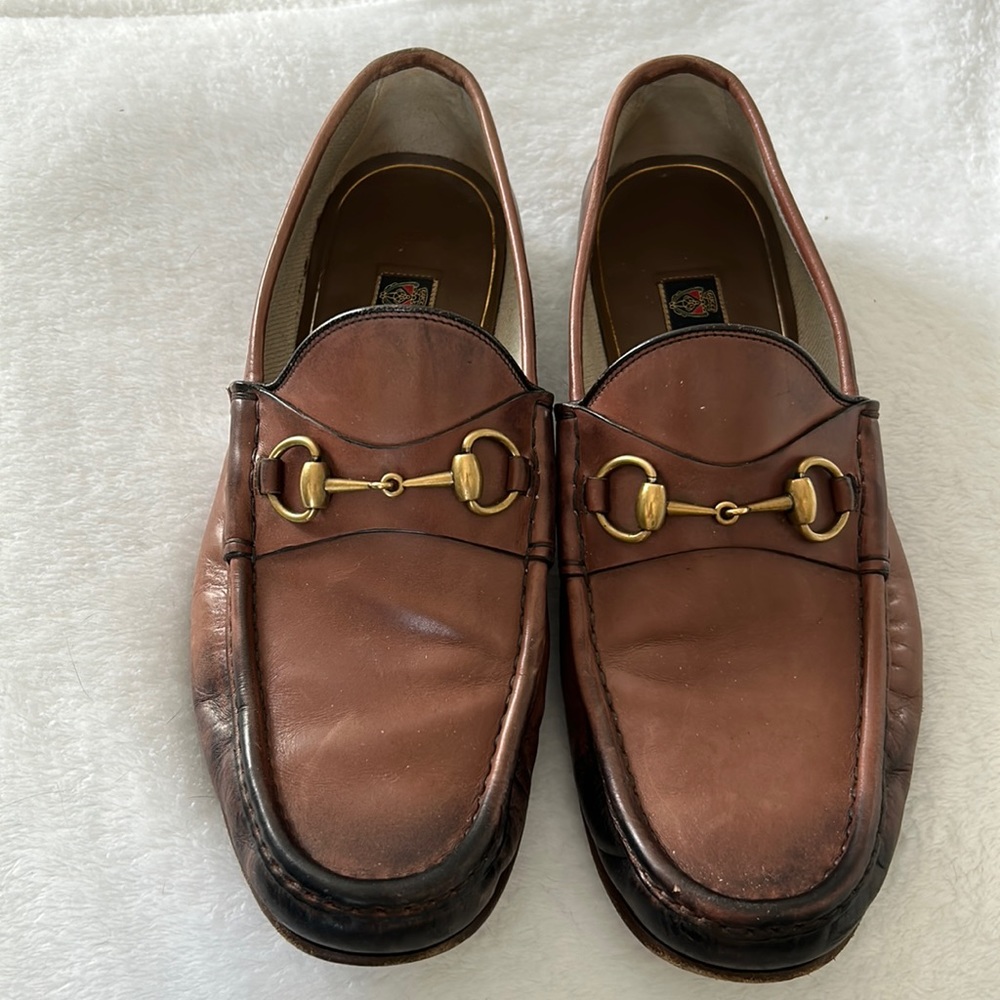 Gucci Leather Horsebit Loafers 10 1/2